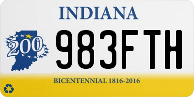 IN license plate 983FTH