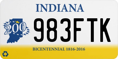 IN license plate 983FTK