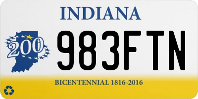 IN license plate 983FTN