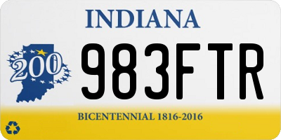 IN license plate 983FTR