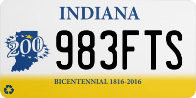 IN license plate 983FTS