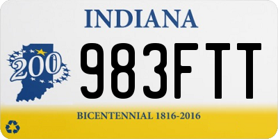 IN license plate 983FTT