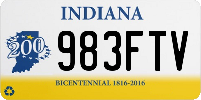 IN license plate 983FTV