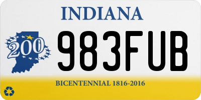 IN license plate 983FUB