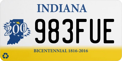 IN license plate 983FUE