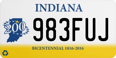 IN license plate 983FUJ