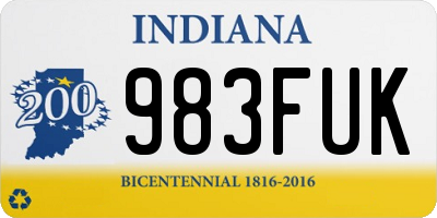 IN license plate 983FUK