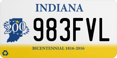 IN license plate 983FVL