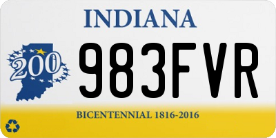 IN license plate 983FVR