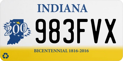 IN license plate 983FVX