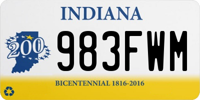 IN license plate 983FWM