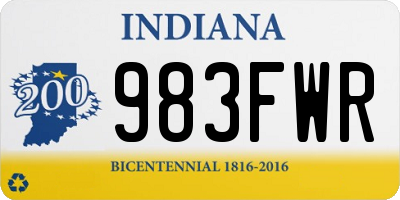 IN license plate 983FWR