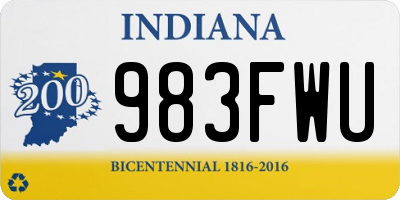 IN license plate 983FWU