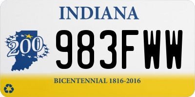 IN license plate 983FWW
