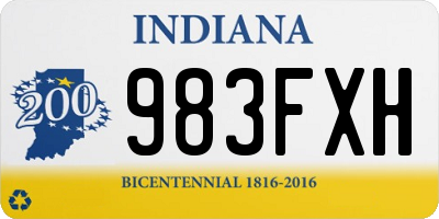 IN license plate 983FXH