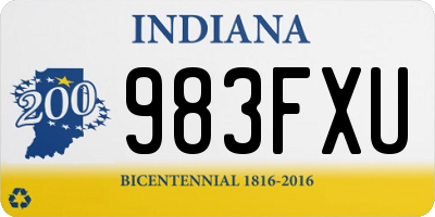 IN license plate 983FXU