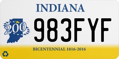 IN license plate 983FYF