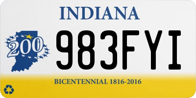 IN license plate 983FYI