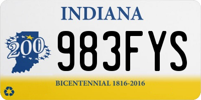 IN license plate 983FYS