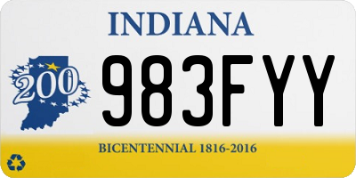 IN license plate 983FYY