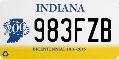 IN license plate 983FZB