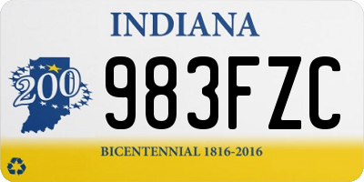 IN license plate 983FZC