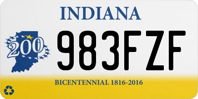 IN license plate 983FZF