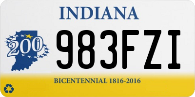 IN license plate 983FZI