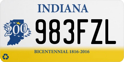 IN license plate 983FZL
