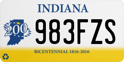 IN license plate 983FZS