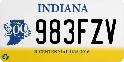 IN license plate 983FZV