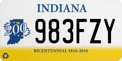 IN license plate 983FZY