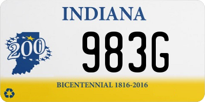 IN license plate 983G