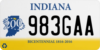 IN license plate 983GAA