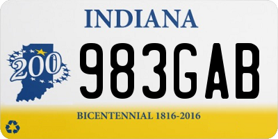 IN license plate 983GAB