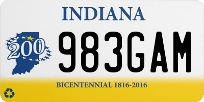 IN license plate 983GAM