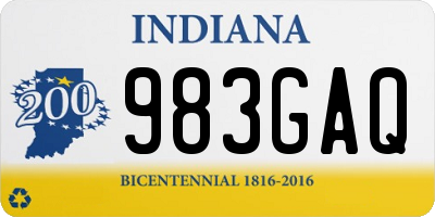 IN license plate 983GAQ