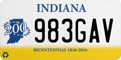 IN license plate 983GAV