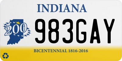 IN license plate 983GAY