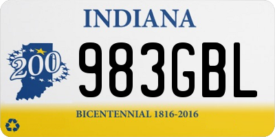 IN license plate 983GBL