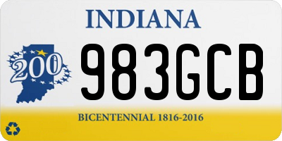 IN license plate 983GCB