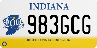 IN license plate 983GCG