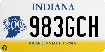 IN license plate 983GCH