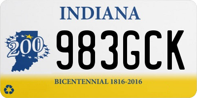 IN license plate 983GCK