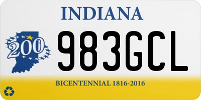 IN license plate 983GCL