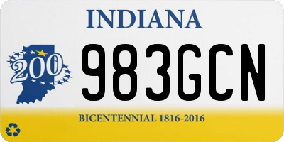 IN license plate 983GCN