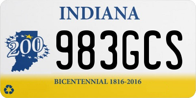 IN license plate 983GCS