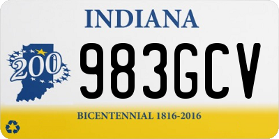 IN license plate 983GCV