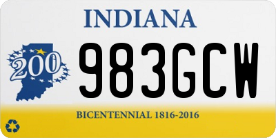 IN license plate 983GCW