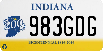 IN license plate 983GDG